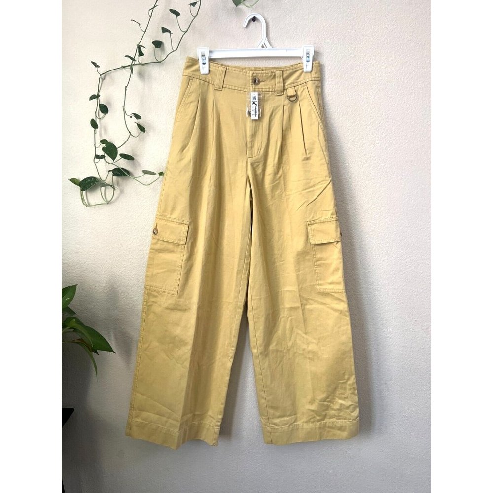 Madewell Womens Yellow The Harlow Wide Leg Pant Sz 2